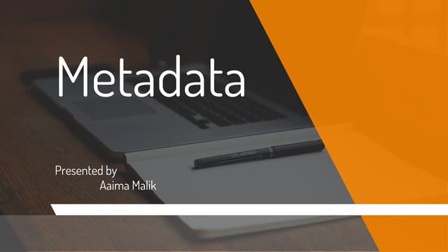 Metadata ppt 