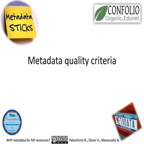 Metadata quality criteria