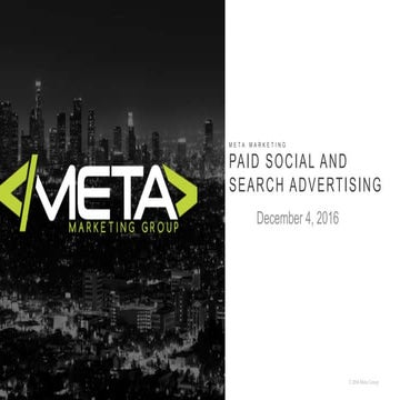 Meta Digital Marketing - Paid Social and Search Advertising