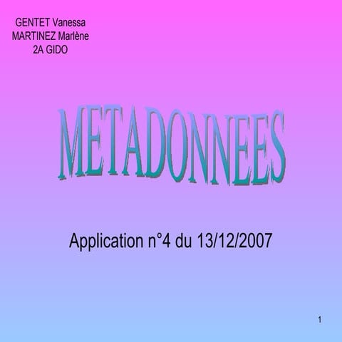 Metadonnées