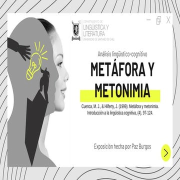 Lingüística cognitiva: Metáfora y Metonimia