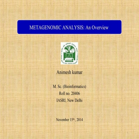 Metagenomic analysis