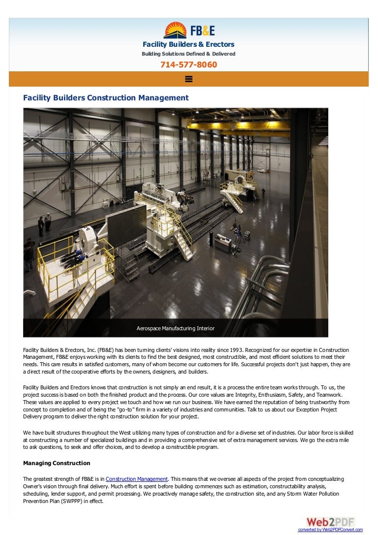 Metal building erectors Facility Builders