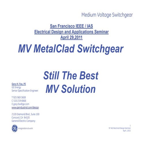 MV MetalClad Switchgear