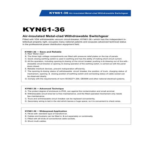 Metal clad switchgear 33k v 