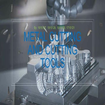 Metal cutting and cutting tools