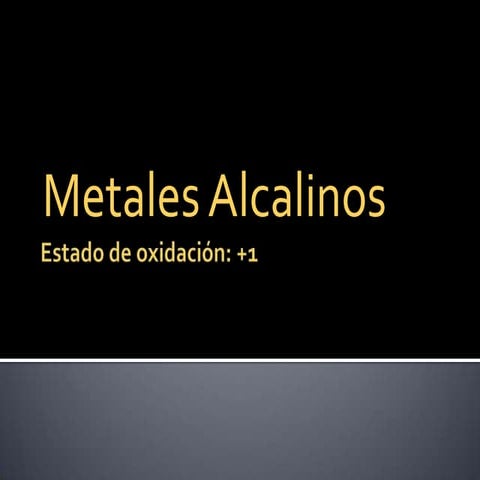 Metales alcalinos