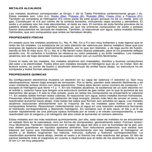 Metales alcalinos