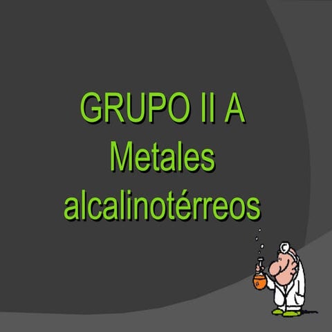 Metales alcalinotérreos