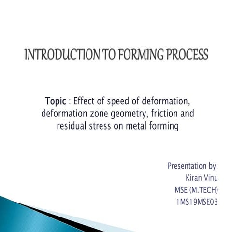 Metal forming process (introduction)