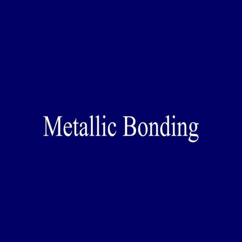 Metallic Bonding grade 9 chemistry 2nd quarter