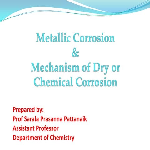 Corrosion & Mechanism of Dry corrosion