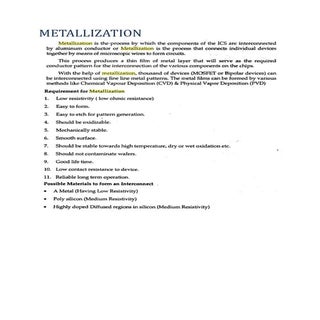 Metallization