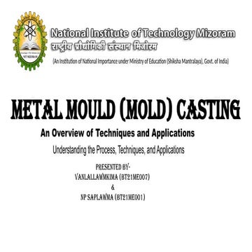 METAL MOULD (MOLD) die  mould CASTING.pptx