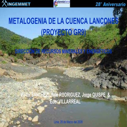 METALOGENIA DE LA CUENCA LANCONES