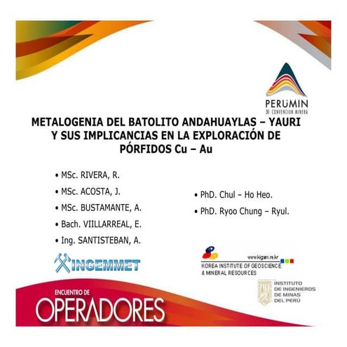 Metalogenia del batolito Andahuaylas -  Yauri y sus implicancias en la explor...