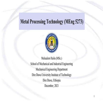 Metal processing technology_ Part I