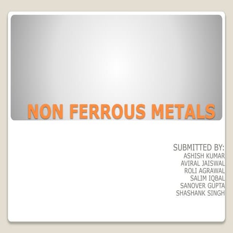 Metals ferrous and nonferrous 
