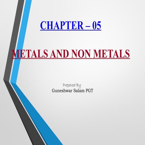 chapter- 05  the Metals & Non Metals.pptx