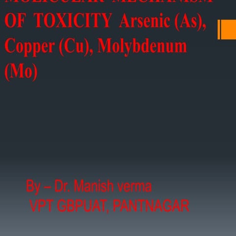 Metal toxicity
