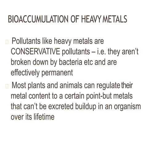 heavy Metal toxicology in natural science