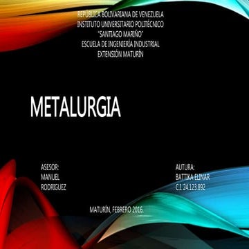 PROCESO METALÚRGICO