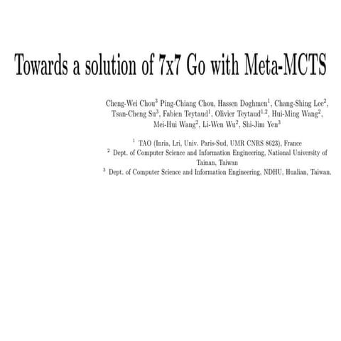 Meta Monte-Carlo Tree Search