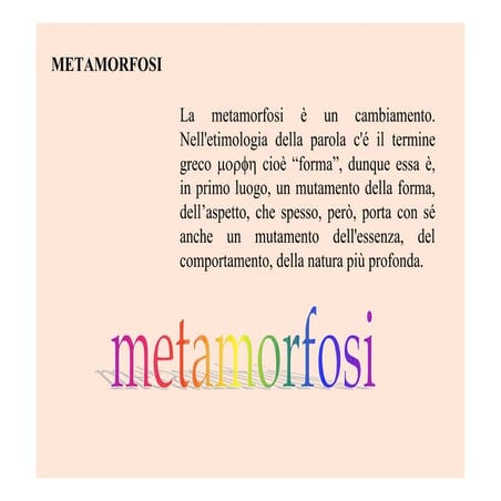 Metamorfosi