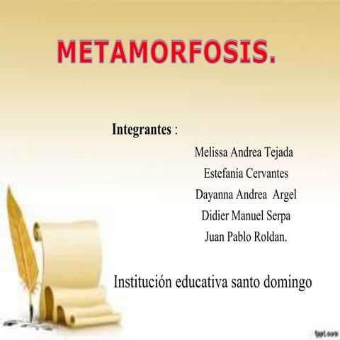 METAMORFOSIS LIBRO EDUCATIVO 