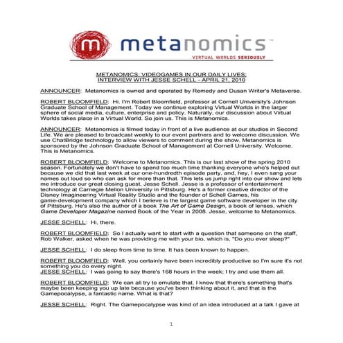 Metanomics transcript april 21 2010