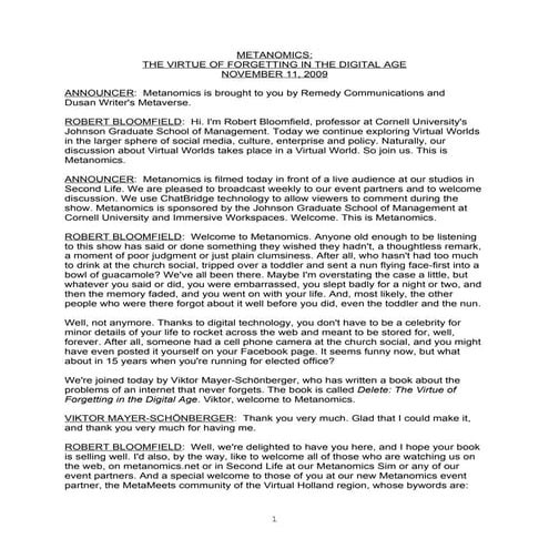 Metanomics Transcript Nov 11