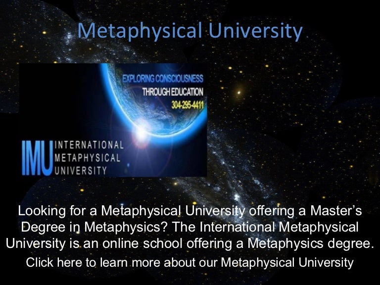 Metaphysical University - International Metaphysics University (IMU)