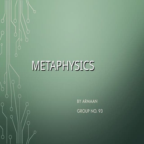 MetaphysicsPPT [armaan -30.3.21].ppt of health | PPT