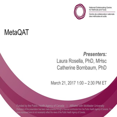 NCCMT Spotlight Webinar: MetaQAT