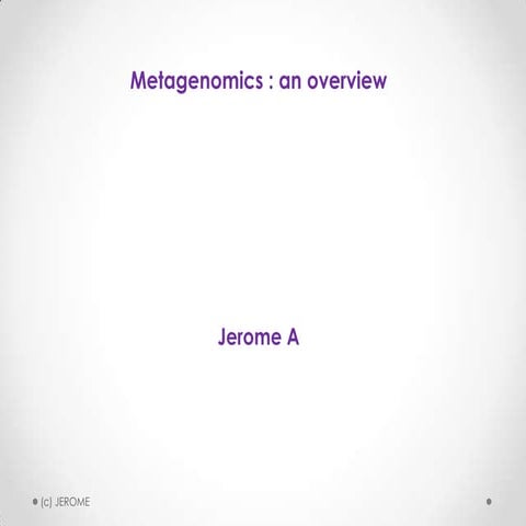 Metagenomics: An overview