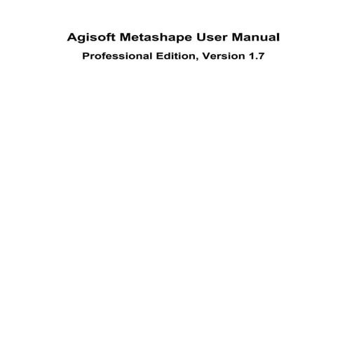 Metashape pro 1-7_en | PDF