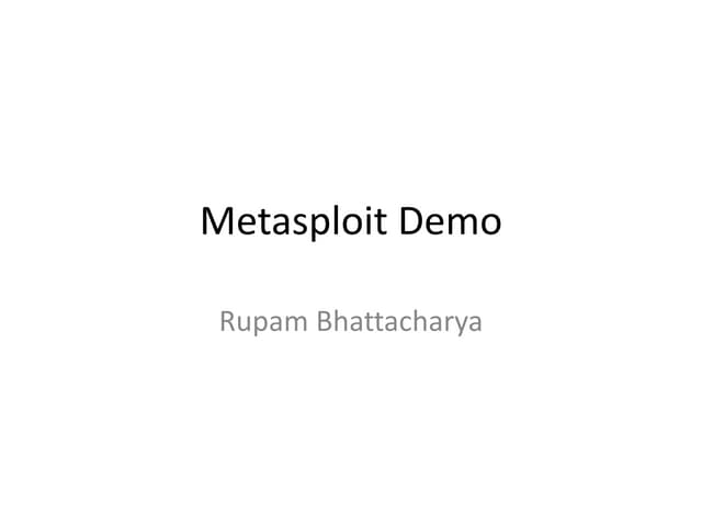 Metasploit Demo