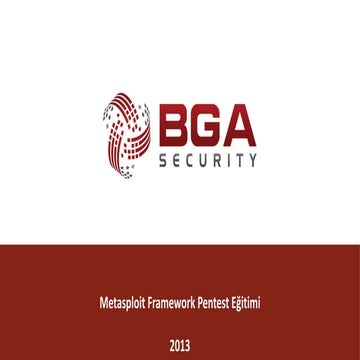 Metasploit Framework Eğitimi