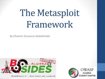 BSides Algiers - Metasploit framework - Oussama Elhamer