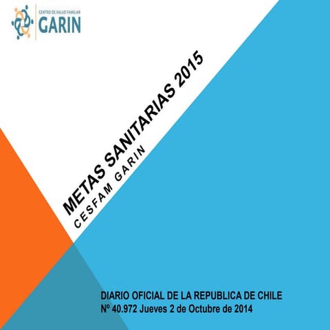 Metas sanitarias 2015