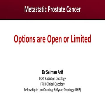 metastatic prostate cancer management options