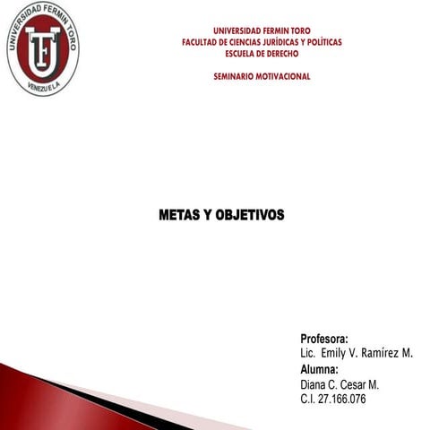 Metas y objetivos (diana cesar)