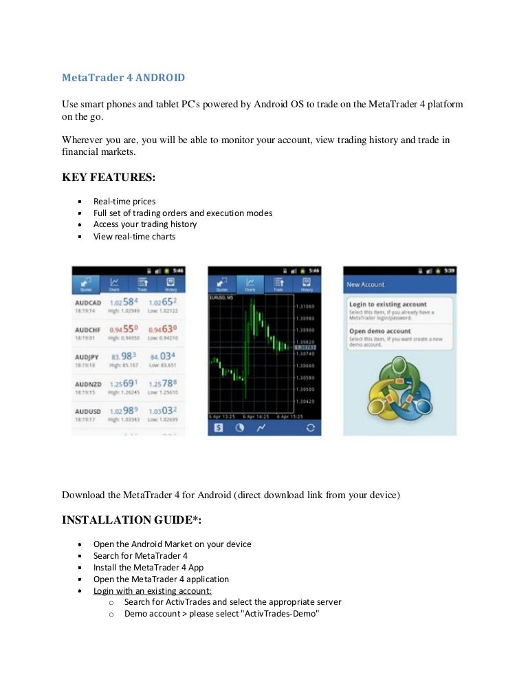 Metatrader 4 for android