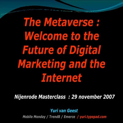Metaverse, Digital Marketing and the Future of the Web