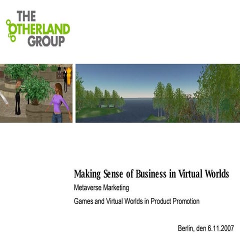 Metaverse Marketing: Games and Virtual Worlds in Product Promotion