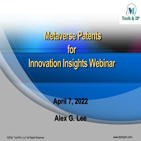 Metaverse Patents for Innovation Insights