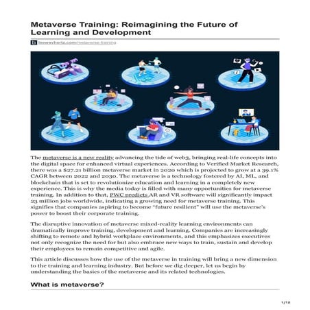 Metaverse Training Reimagining the Future of Learning and Development