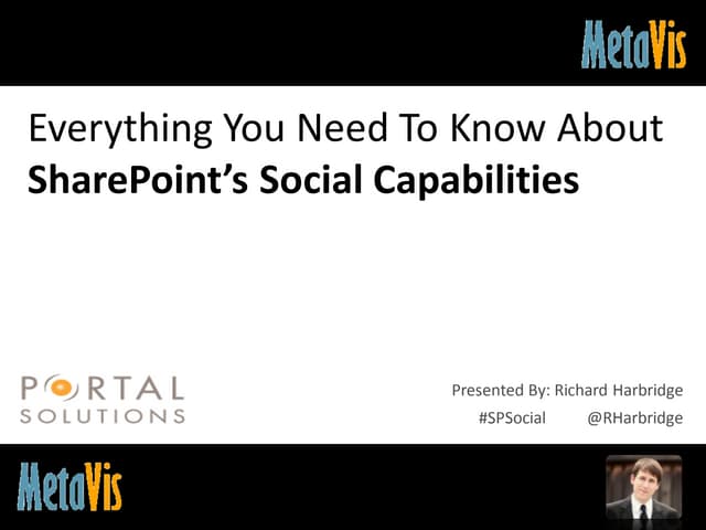 Metavis Webinar 2012 - Everything You Need To Know About SharePoints Social C...