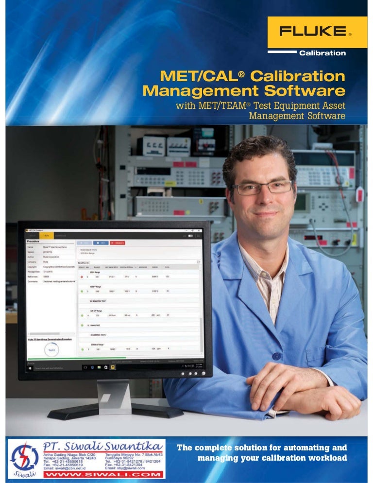 Fluke Calibration MET/CAL Calibration Management Software