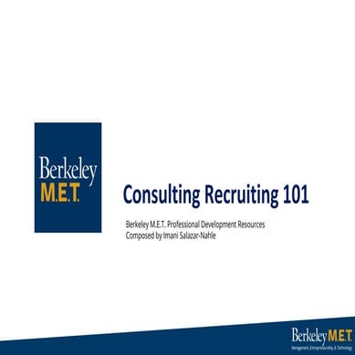 [MET] Consulting Recruiting 101